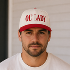 OL’ LADY Embroidered Khaki and Red Hat