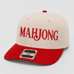 Mahjong Embroidered Khaki and Red Hat