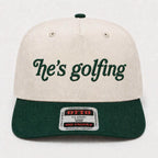 He’s Golfing Embroidered Hat – Funny Golf Quote Custom